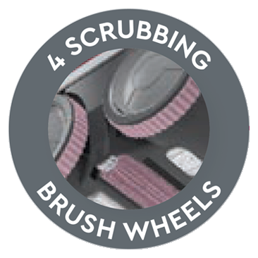 B200 4 scrubbing brush wheels icon